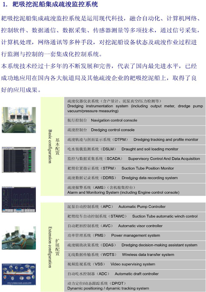 耙吸挖泥船集成疏浚監控系統